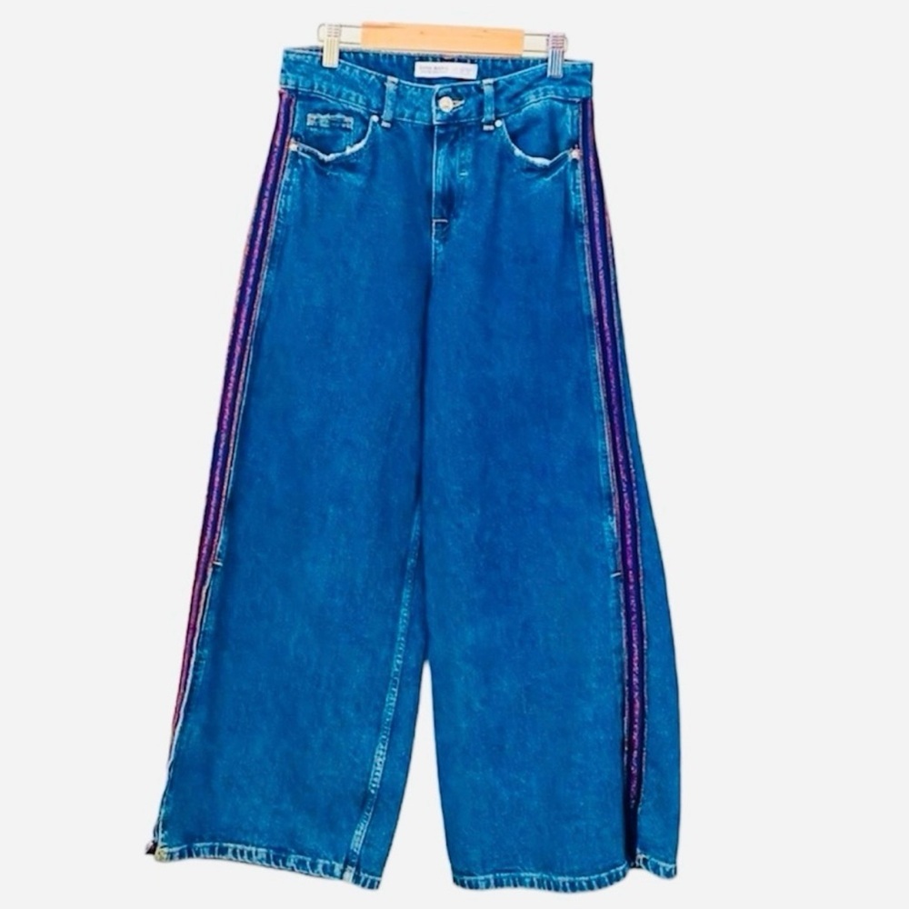 ZARA WIDE LEG DENIM PANTS Size 28